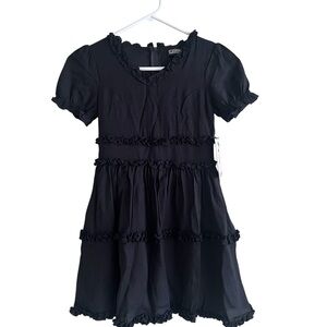 Trixxi Black Ruffle Tiered Girls' Dress Youth 8